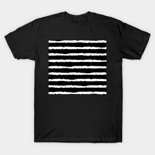 Black Horizontal Stripe Seamless Pattern T-Shirt